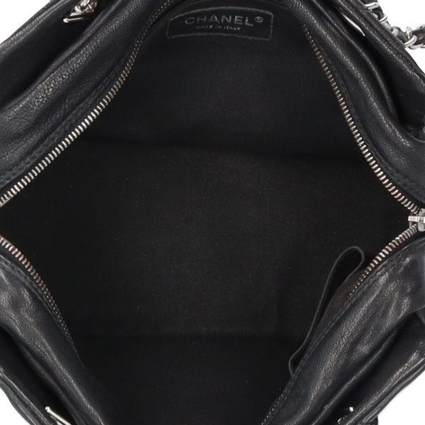 brb02190000005112 6 Chanel Diamond Stitch Leather Shoulder Bag Black