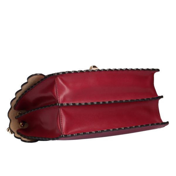 brb02270000000415 5 Fendi Canai Leather Shoulder Bag Red