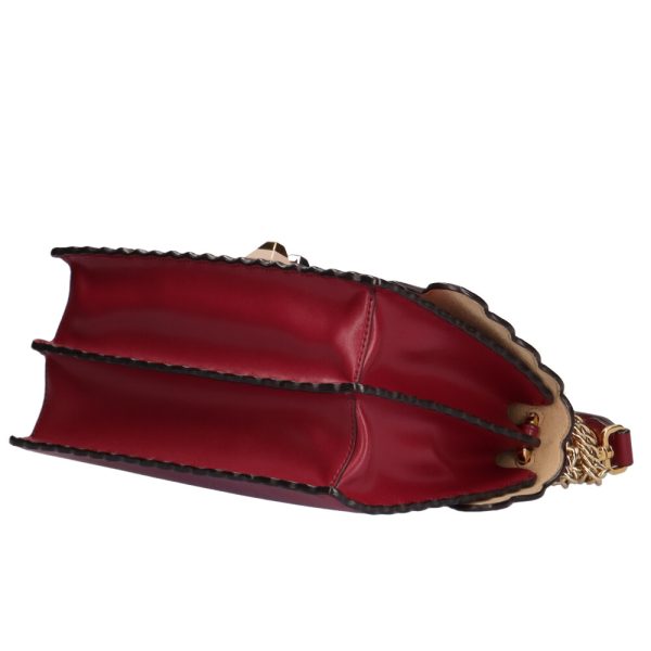 brb02270000000415 6 Fendi Canai Leather Shoulder Bag Red