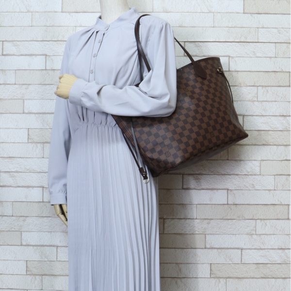 brb02310000009566 2 Louis Vuitton Neverfull MM Damier Tote Bag Brown