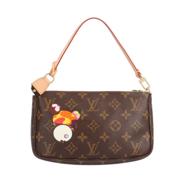 brb02520000006290 3 Louis Vuitton Murakami Panda Pochette Handbag Monogram Canvas Brown