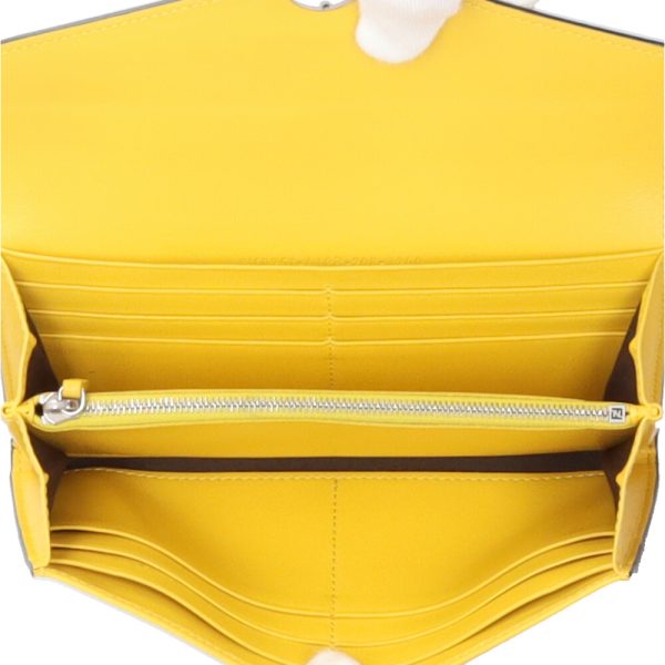 brb02590000002724 4 Prada Saffiano Leather Long Wallet Yellow