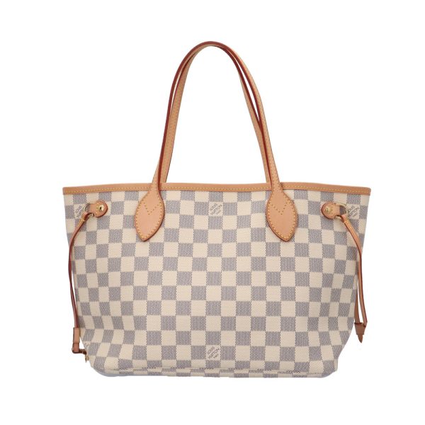 brb02590000004206 1 Louis Vuitton Neverfull PM Damier Azur Tote Bag White