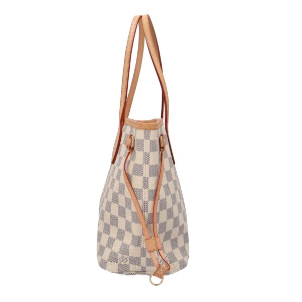 brb02590000004206 3 Louis Vuitton Neverfull PM Damier Azur Tote Bag White