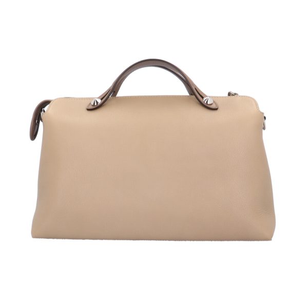 brb02630000004498 3 Fendi Visaway Leather Shoulder Bag Beige