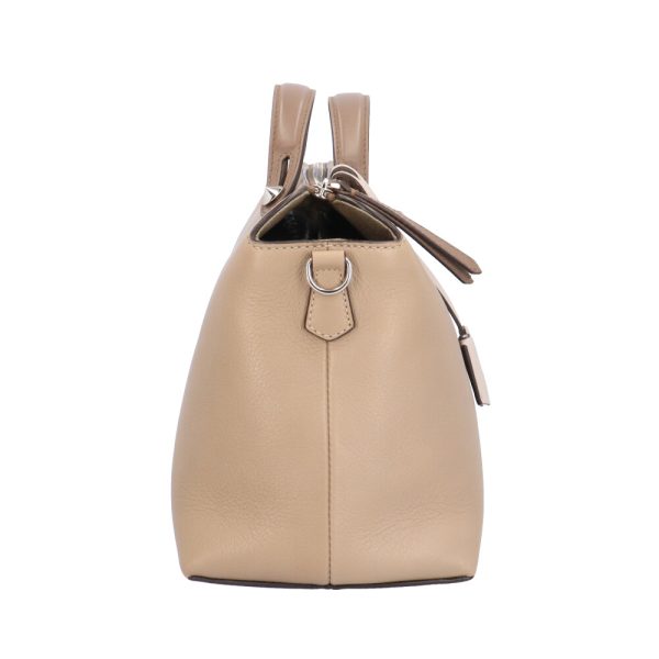 brb02630000004498 4 Fendi Visaway Leather Shoulder Bag Beige