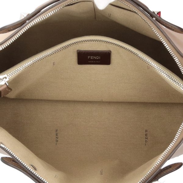 brb02630000004498 6 Fendi Visaway Leather Shoulder Bag Beige