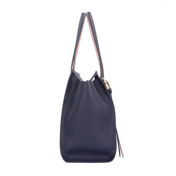 brb02630000004500 3 Salvatore Ferragamo Amy Tote Bag Leather Navy