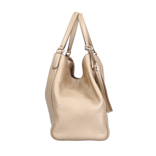 brb02670000009570 4 Gucci Cellarius Interlocking G Soho Tote Bag Gold