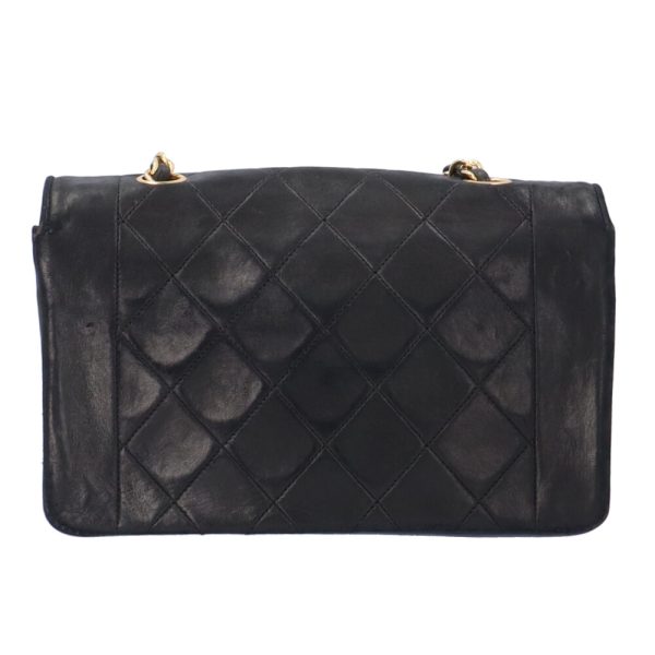 brb02770000003670 3 Chanel Diana Chain Matelasse Lambskin Shoulder Bag Black