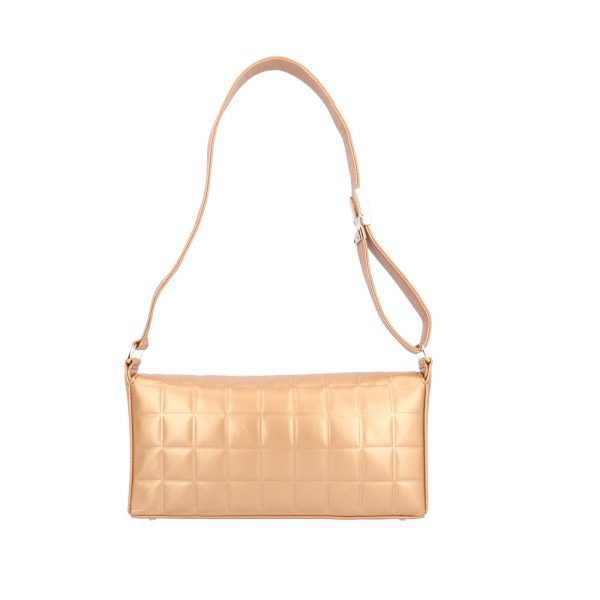 brb02790000004779 3 Chanel Chocolate Bar Leather Shoulder Bag Gold