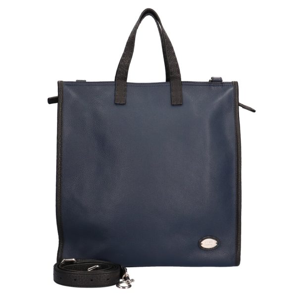 brb02920000000628 1 Fendi Leather Tote Bag Navy