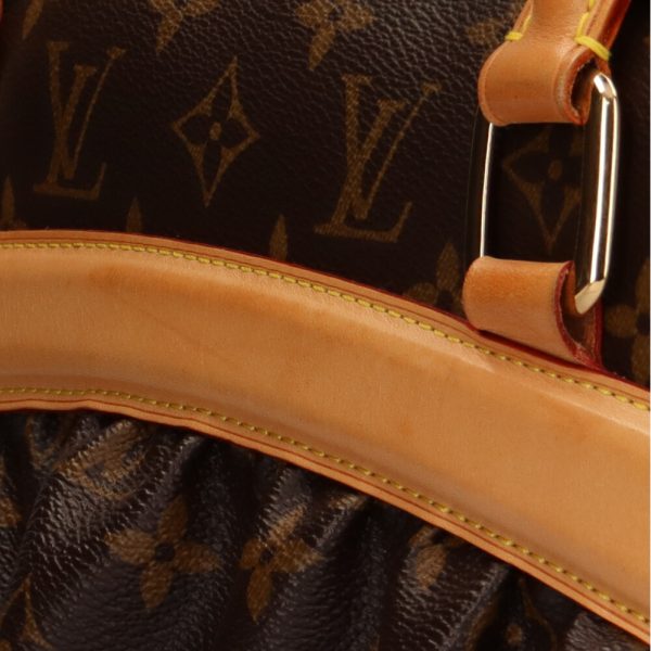 brb02960000000678 13 Louis Vuitton Mitzi Monogram Canvas Handbag Brown