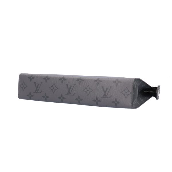 brb02960000004455 4 Louis Vuitton Pochette Voyage Monogram Eclipse Clutch Bag Gray