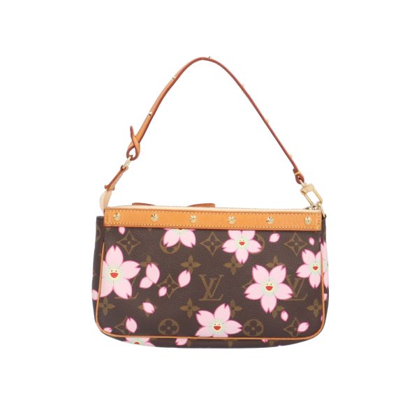 brb03130000005260 3 Louis Vuitton Pochette Accessory Monogram Cherry Blossom Handbag Brown