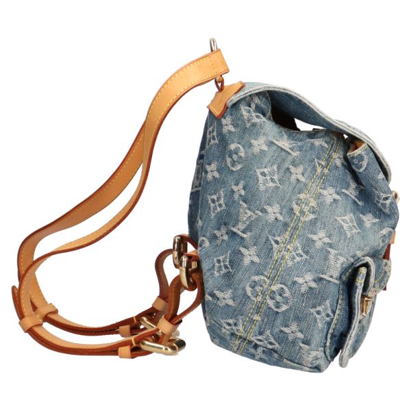 brb03260000002606 4 Louis Vuitton Sack Add Monogram Denim Daypack Blue