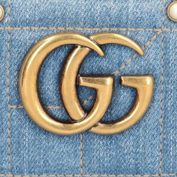 brb03560000000541 7 Gucci GG Marmont Denim Rucksack