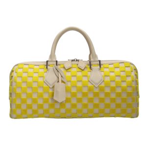 brb03590000000440 1 Louis Vuitton Damier Azur Pochette Mila MM Accessory Pouch White