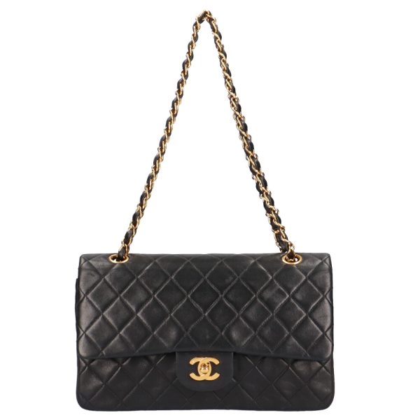 brb03660000001274 1 Chanel Chain Matelasse Lambskin Shoulder Bag Black