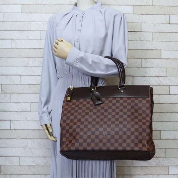 brb03680000001612 2 Louis Vuitton Greenwich Damier Canvas Handbag Bag Brown