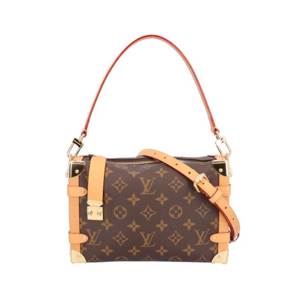 brb03690000001154 1 Louis Vuitton Side Trunk Monogram Canvas Shoulder Bag Brown