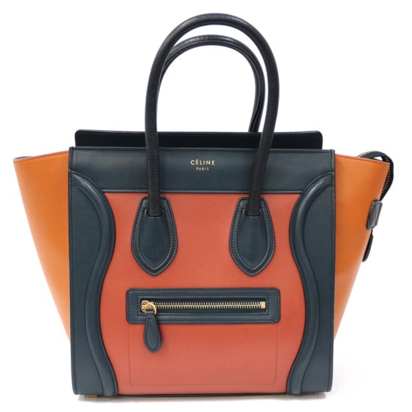 brb03800537 1 Celine Handbag Leather Orange