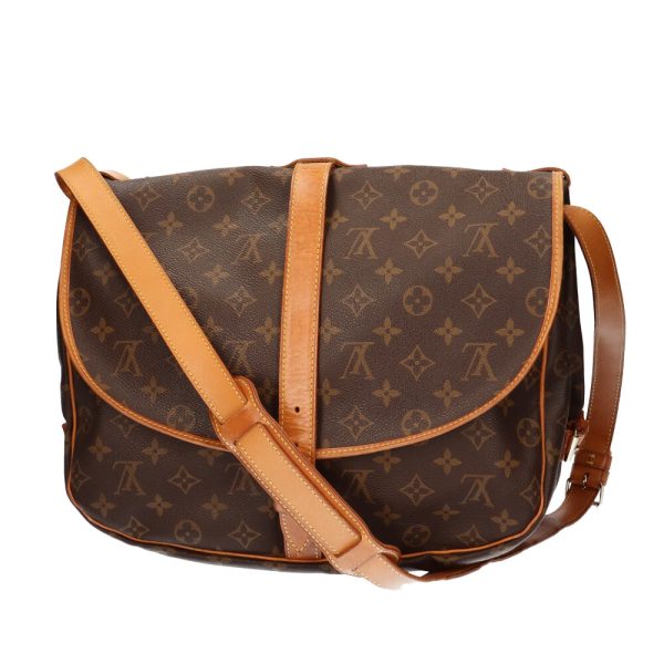 brb03802493 0 Louis Vuitton Saumur Monogram Shoulder Bag Brown