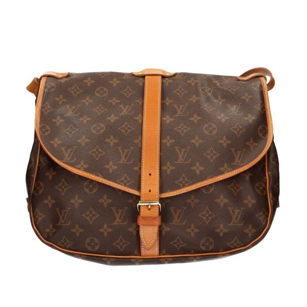 brb03802493 3 Louis Vuitton Saumur Monogram Shoulder Bag Brown