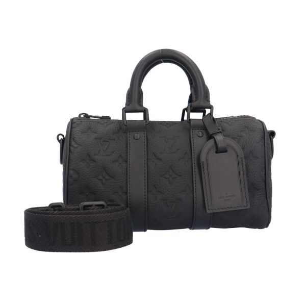 brb08000000001021 1 Louis Vuitton Keepall Bandouliere Taurillon Monogram Shoulder Bag Black