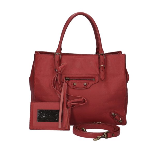 brb10000000000726 1 Balenciaga Paper Handbag Leather Red