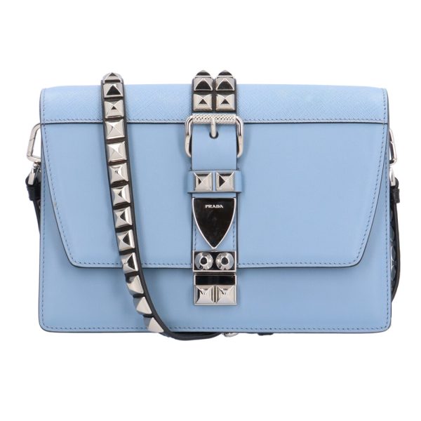 brb10000000115553 1 Prada Saffiano Leather Shoulder Bag Blue