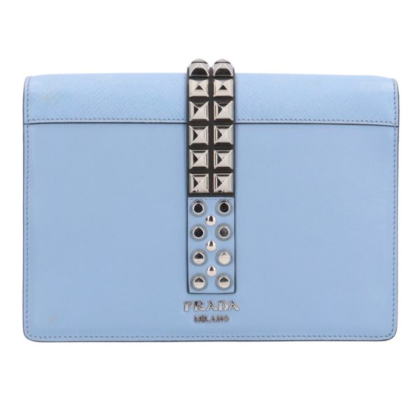 brb10000000115553 3 Prada Saffiano Leather Shoulder Bag Blue