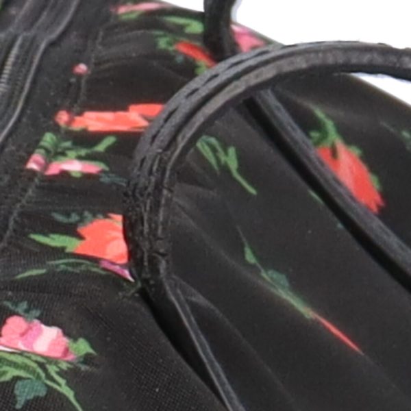 brb10000000122268 6 Prada Floral Nylon Shoulder Bag Black