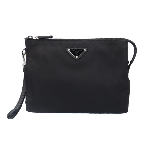 brb10000000122561 1 Prada Nylon Clutch Bag Black