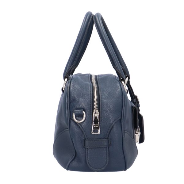 brb10000000123823 4 Prada Leather Shoulder Bag Navy