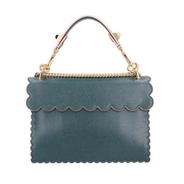 brb10000000125163 3 Fendi Canai Leather Shoulder Bag Green