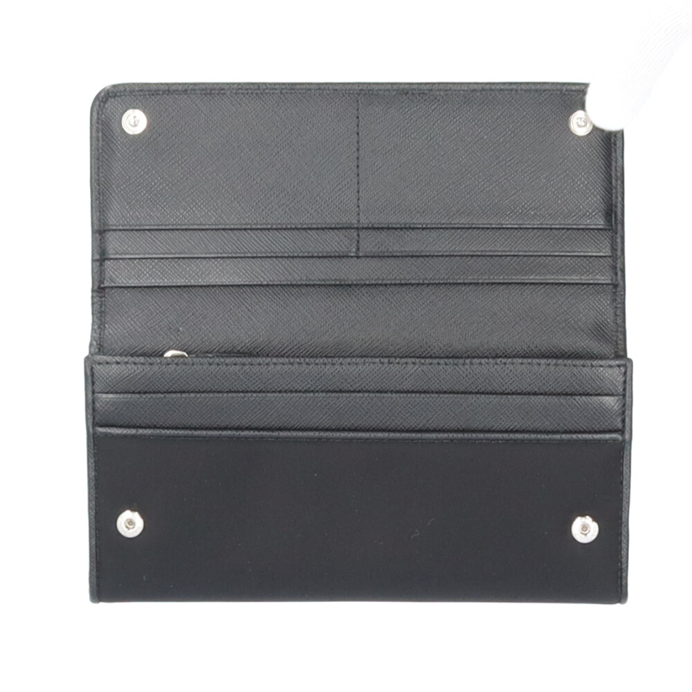 Hot Prada black nylon Zippered long wallet