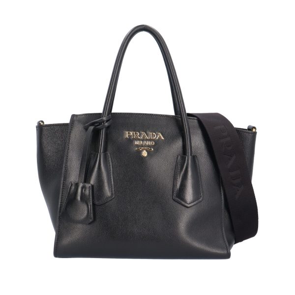 brb10000000125855 1 Prada Leather Shoulder Bag Black