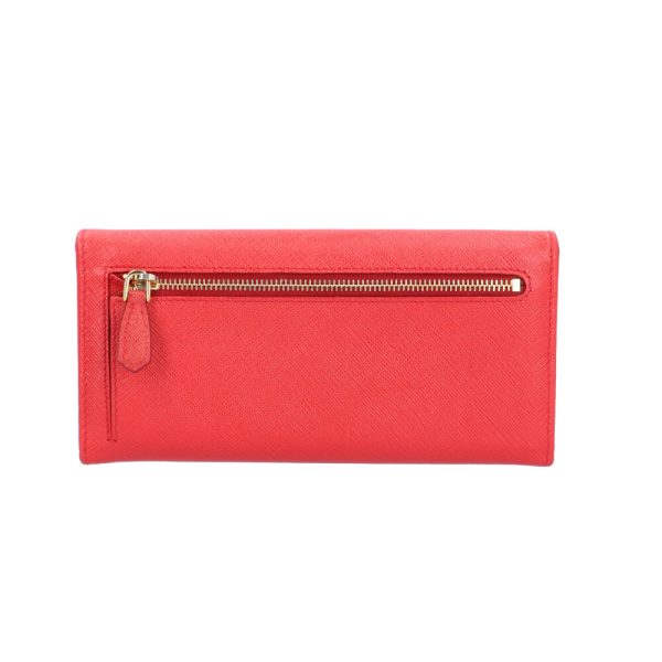 brb10000000126204 2 Prada Saffiano Leather Long Wallet Red