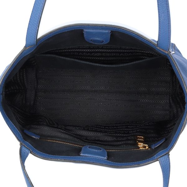 brb10000000127474 6 Prada Leather Tote Bag Blue