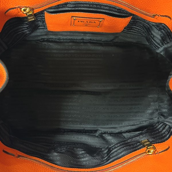 brb10000000127946 6 Prada Leather Shoulder Bag Orange