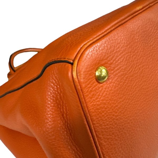 brb10000000127946 7 Prada Leather Shoulder Bag Orange