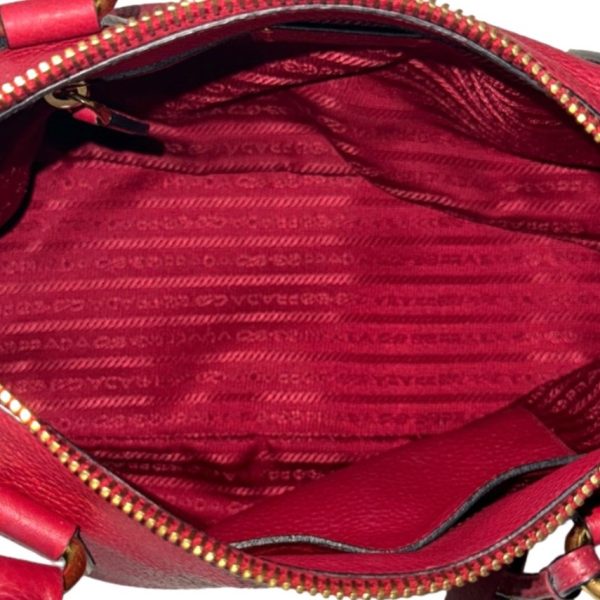 brb10000000127951 6 Prada Leather Shoulder Bag Red