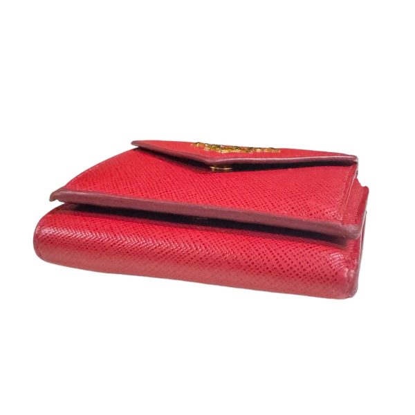 brb10000000128134 3 Prada Saffiano Trifold Wallet Red