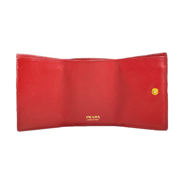 brb10000000128134 4 Prada Saffiano Trifold Wallet Red