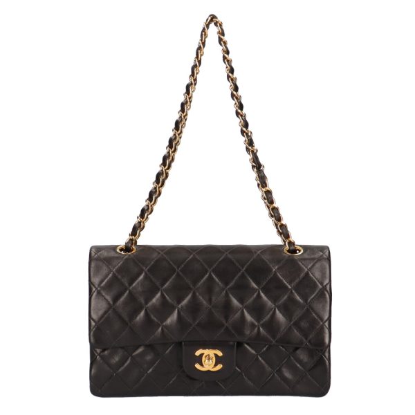 brb10010000007034 1 Chanel Chain Matelasse Lambskin Shoulder Bag Black