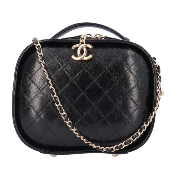 brb10010000009413 1 Chanel Chain Leather Shoulder Bag Black