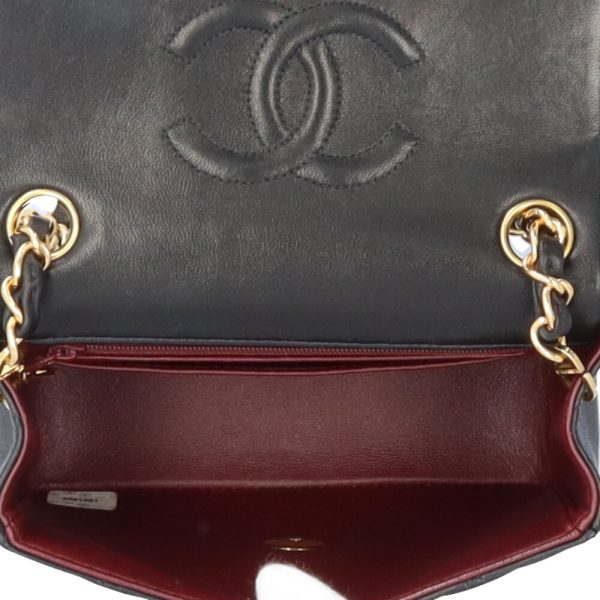 brb10010000009877 6 Chanel Chain Mini Matelasse Lambskin Shoulder Bag Black