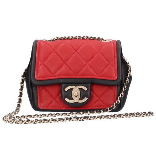 brb10010000009884 1 Chanel Chain Mini Matelasse Lambskin Shoulder Bag Red