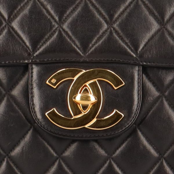 brb10010000009885 7 Chanel S Flap Chain Big Matelasse Lambskin Shoulder Bag Black